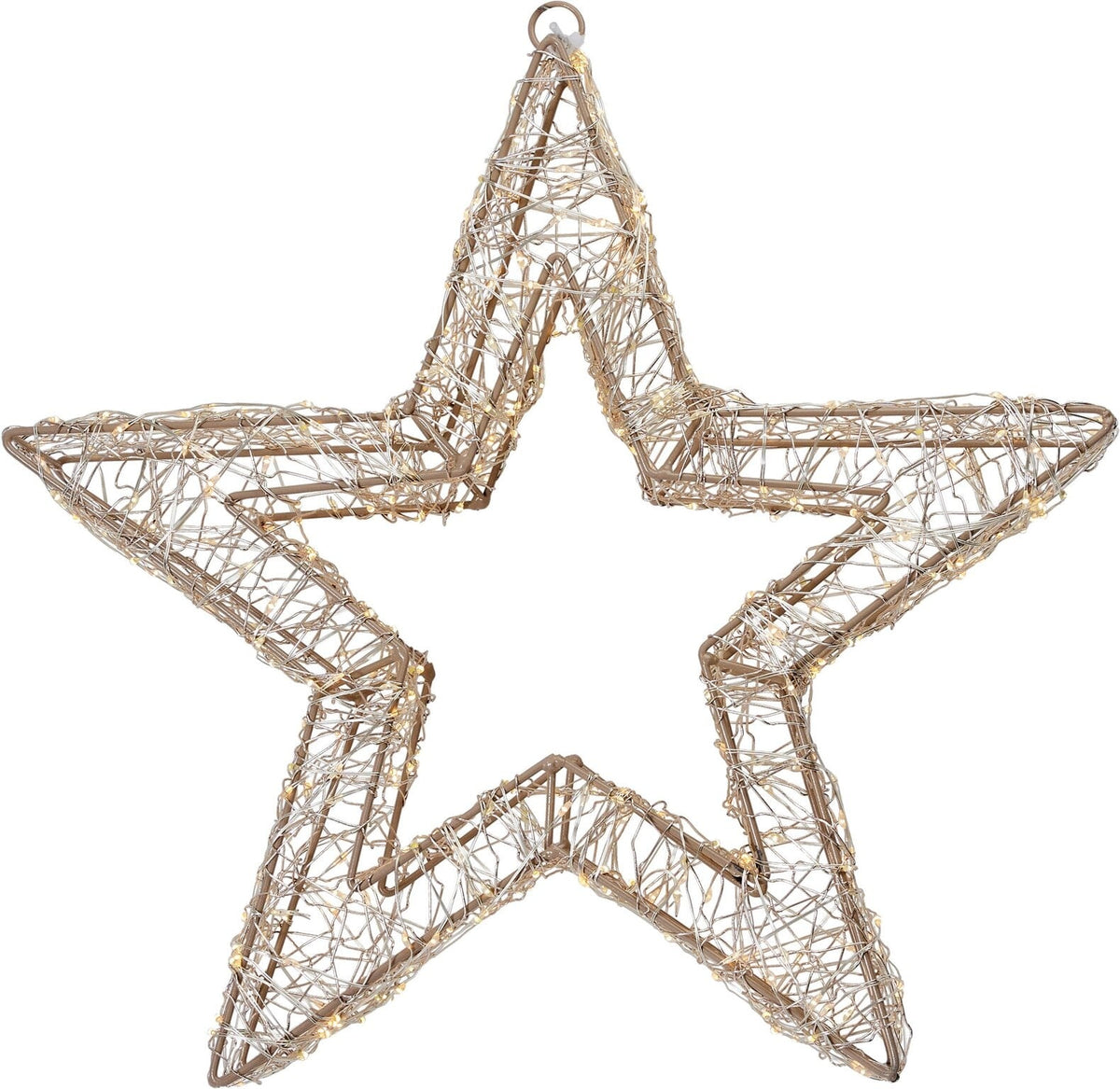 Home Styling Luxuriöser LED-Lichtstern & Weihnachtsstern mit 500 warmweißen Lämpchen, 38 cm – Taupe