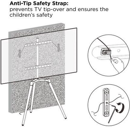 TV-Ständer Malerstaffelei Designstudio - drehbar - bis zu 65 Zoll