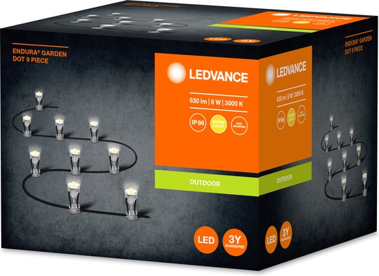 LEDVANCE Gartenbeleuchtung LED: für Boden, ENDURA GARDEN DOT / 6 W, 22-...24- V, Abstrahlwinkel: 33, Warmweiß, 3- K, Gehäusematerial: Polycarbonat (PC), IP65