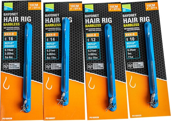Preston – Vorfach KKH-B Bayonet Hair Rigs ohne Haken – 10 cm – Preston