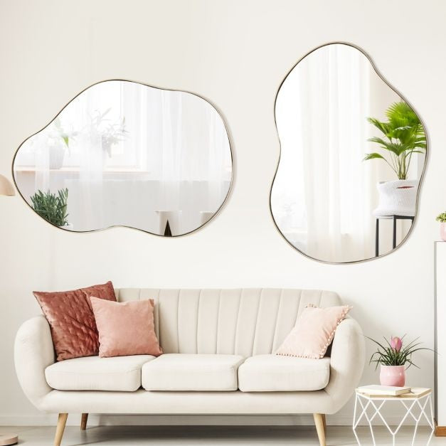 Coast Asymmetrischer Wandspiegel - 78 x 56 cm - Gold