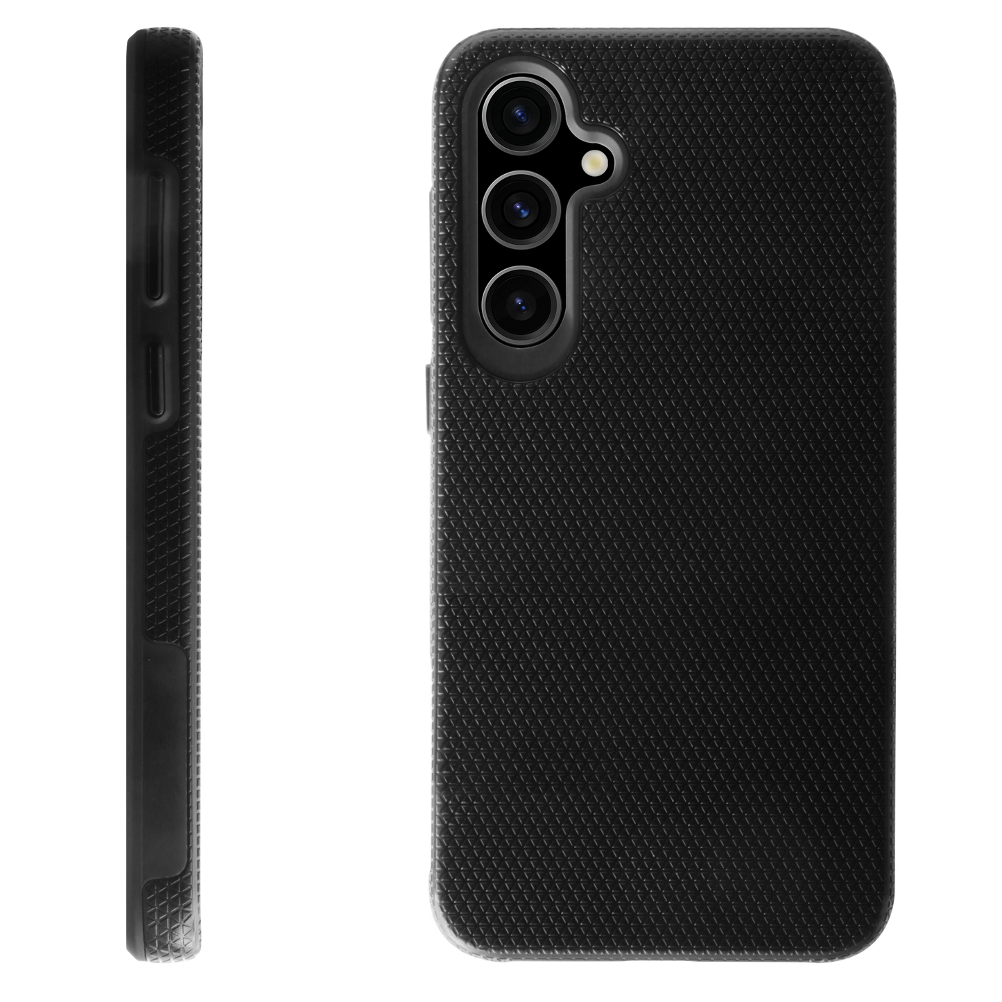 BeHello Samsung Galaxy A55 Grip Case Schwarz - Anti-Rutsch-Schutz und stoßdämpfende Tasche