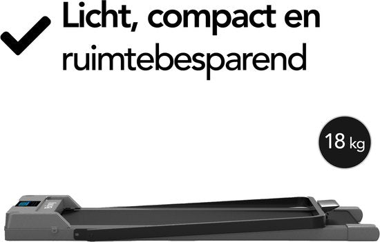 Brixy Laufband für Zuhause - Bluetooth - 1-10 km/h - Zusammenklappbar - 120 x 53 x 12 cm - Anthrazit
