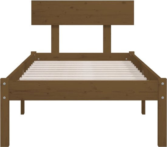 vidaXL - Bettrahmen - massiv - Kiefernholz - honigbraun - 90x200 - cm