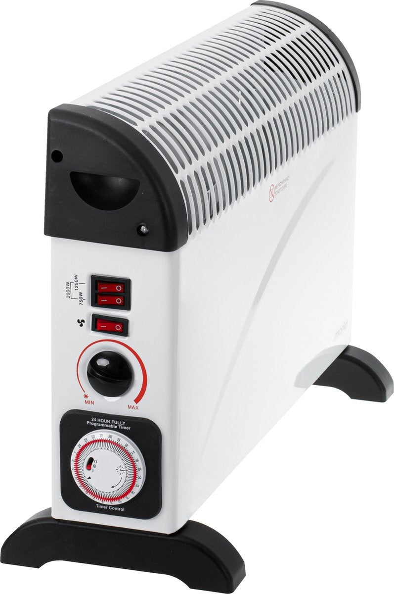 Mesko Elektrokonvektor - 3 Heizstufen - 2000W - bis zu 20m² - Weiß - einstellbarer Thermostat