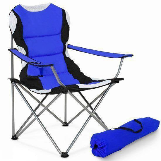 tectake Chair Basic Campingstuhl - Blau;Schwarz