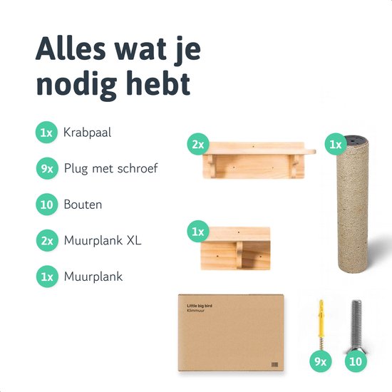 LBB Katzenkletterwand - Für jede Katze geeignet - Inkl. Kratzbaum - Wand - Auch für große Katzen - Wand - Regal - Möbel - Katzenspielzeug - Intelligenz - Spielzeug