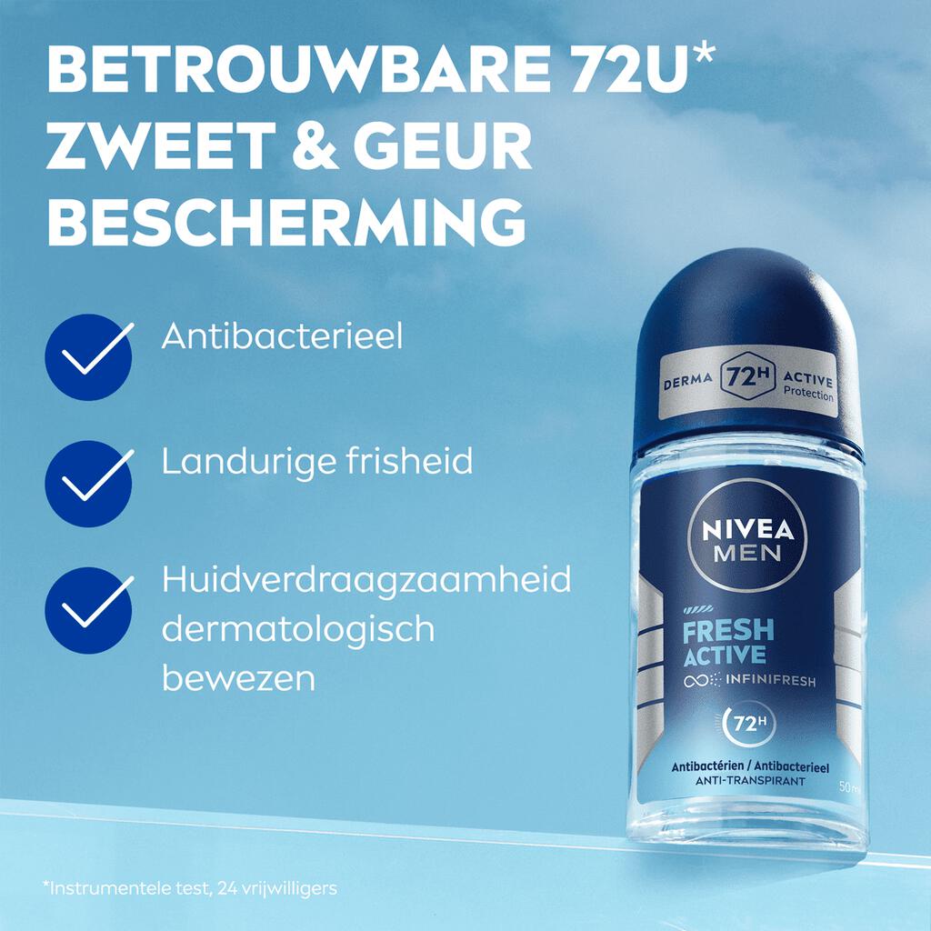 NIVEA MEN Fresh Active Deodorant Roller - 50 ml