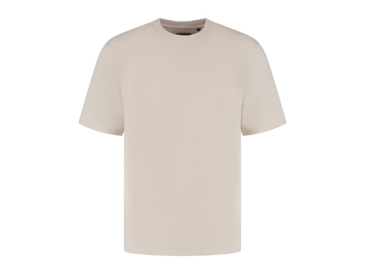 Boston Brothers Heavy-Piqué-T-Shirt – Stretch – Größe L – Off White