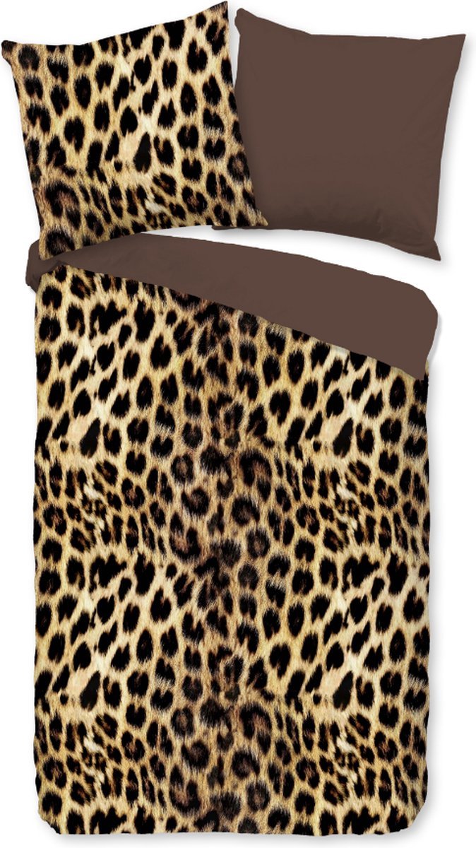 Pure Bettbezug "Leopard" - Braun - 140x200cm - Mikrofaser