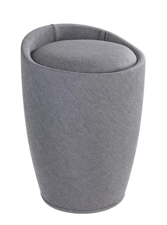 Wäschekorb in Creme mit herausnehmbarem Wäschebeutel / Hocker / Sitz / Hocker
