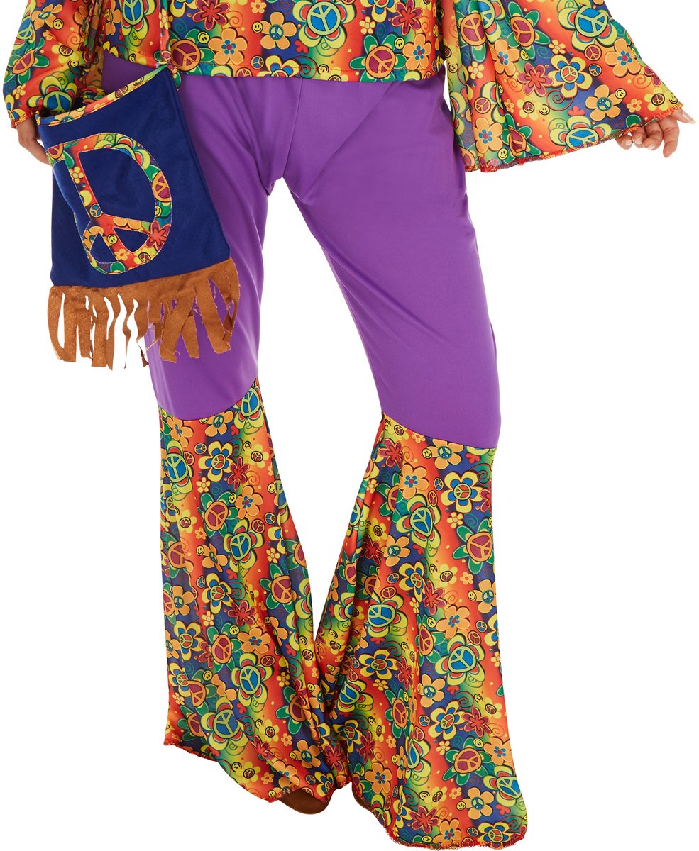 Dressforfun - Damen Hippie Kostüm - Buntes Retro Kostüm mit Hose & Oberteil für Karneval & Party - Größe S