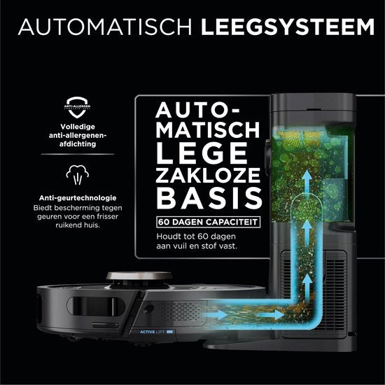 Shark PowerDetect Staubsaugerroboter mit Entleerungs-/Ladestation - Umfassende 360° Lasernavigation - Mit App und Anti-Geruchs-Technologie - Für Haustiere - RV2820VEEU