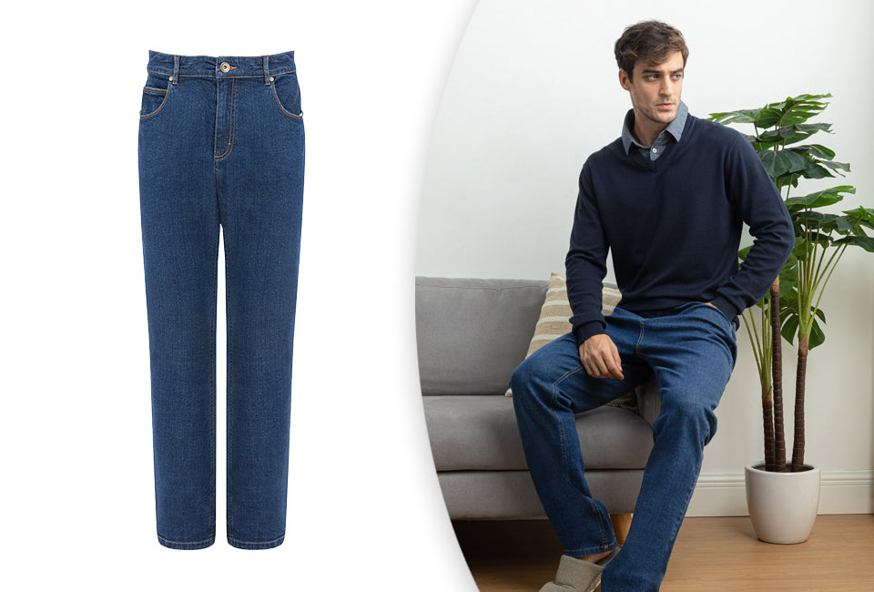 Milanoro modische Jeans für Männer - Dunkelblau - W 32 - 30