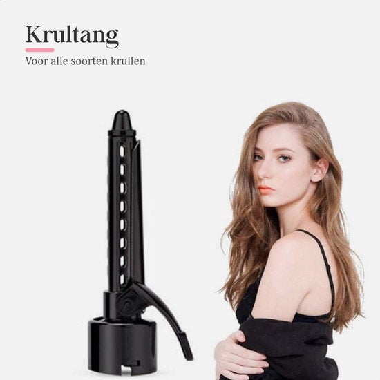 Fineza - Haartrocknerbürste - Haarbürste - Haartrockner - 4-in-1-Set - Haartrocknerbürste - Rundbürste - Lockenbürste - Stylingbürste - 4 Aufsätze - Schwarz