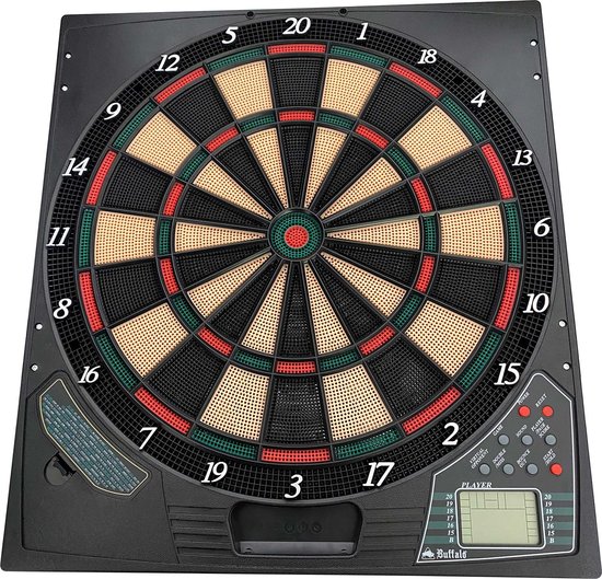 Buffalo Rookie elektronische Dartscheibe-Set Aufklappbar Schwarz