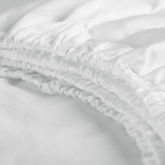 Cinderella - Sonntags - Spannbetttuch - Satin - 180x210 cm - bis zu 25 cm - Weiß