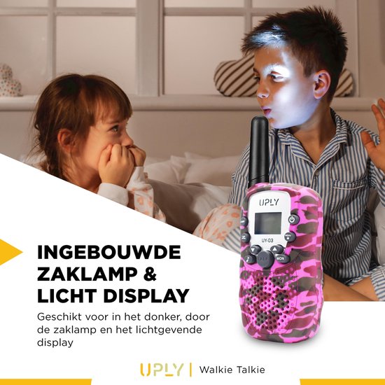 UPLY Walkie Talkie für Kinder und Erwachsene -Portophon - 5KM Reichweite - 3er Set