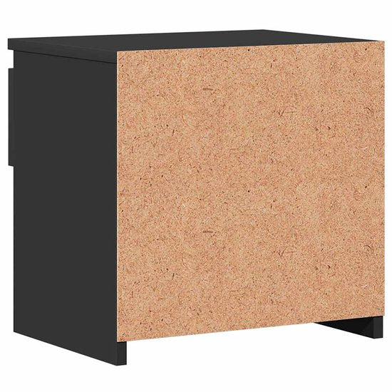 vidaXL – Nachttische – 2er-Set – 40 x 30 x 39 cm – bearbeitet – Holz – schwarz