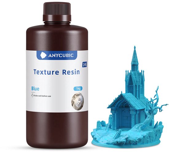Anycubic SLA-3D-Drucker UV Texture 14K-Harz 1 Liter – Blau / Blue