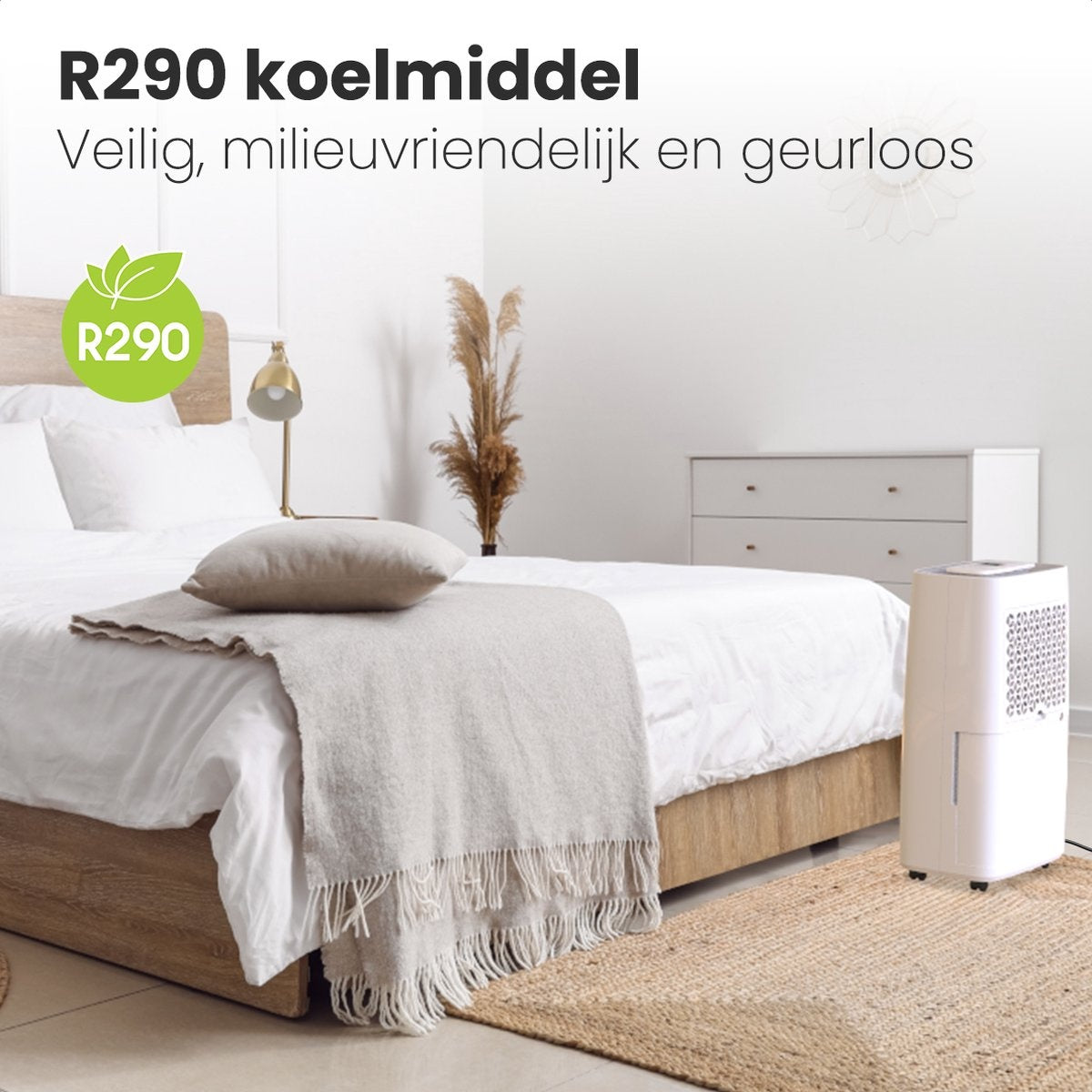 Auronic - Luftentfeuchter - 25L pro Tag - Schlafzimmer/ Badezimmer/ Wohnzimmer & Büro - Weiß