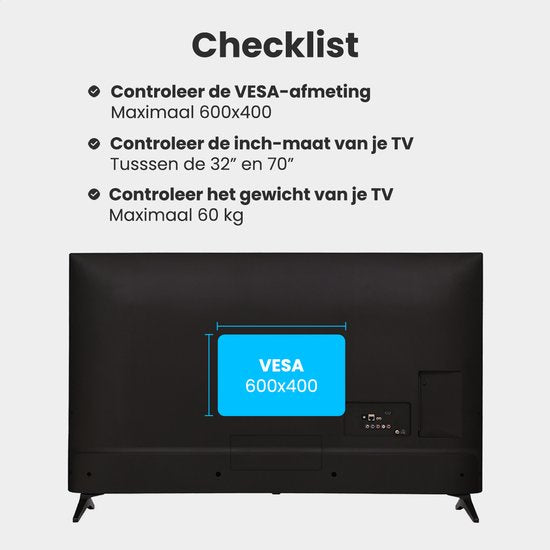 Auronic TV Stand - TV-Fuß - höhenverstellbar - schwenkbar - neigbar - 37 bis 90 Zoll - Schwarz