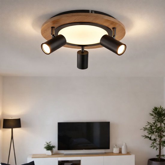 Globo – Deckenleuchte – Kassu – Naturschwarz – Metall – Ø 40 cm – LED – 67307D