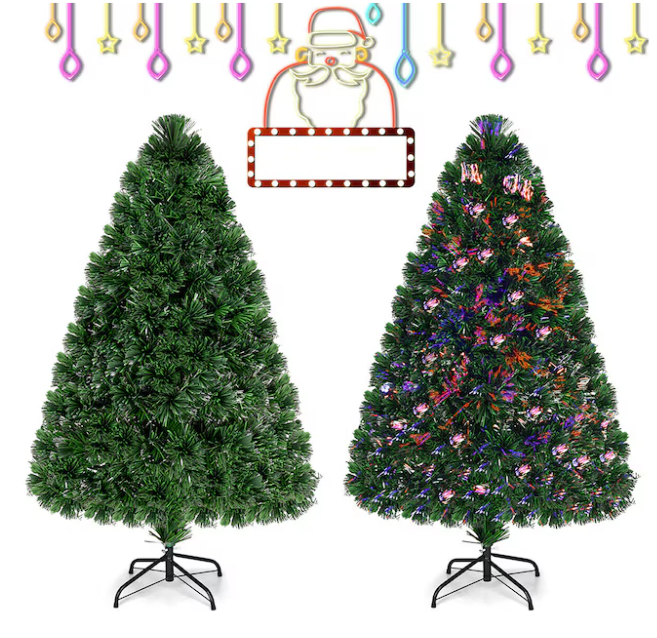 Coast Künstlicher Weihnachtsbaum - Mit Beleuchtung - 125 Spitzen - 122 x 64 cm - PVC/Metall - Grün