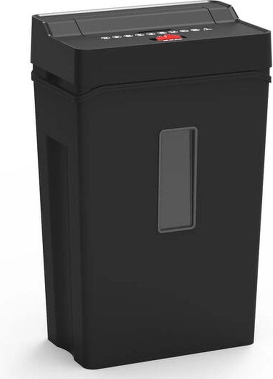 BRASQ Aktenvernichter mit Auffangbehälter Schwarz - 22 Liter Aktenvernichter für Heim und Büro - Kreditkartenvernichter - P4 - 10 Blatt Mikroschnipsel 2 x 15 mm