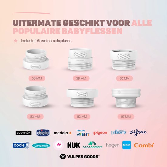 Vulpes Goods® Flaschenwärmer – Kabellos – 8800 mAh – 8 × 8 × 10 cm – Rosa