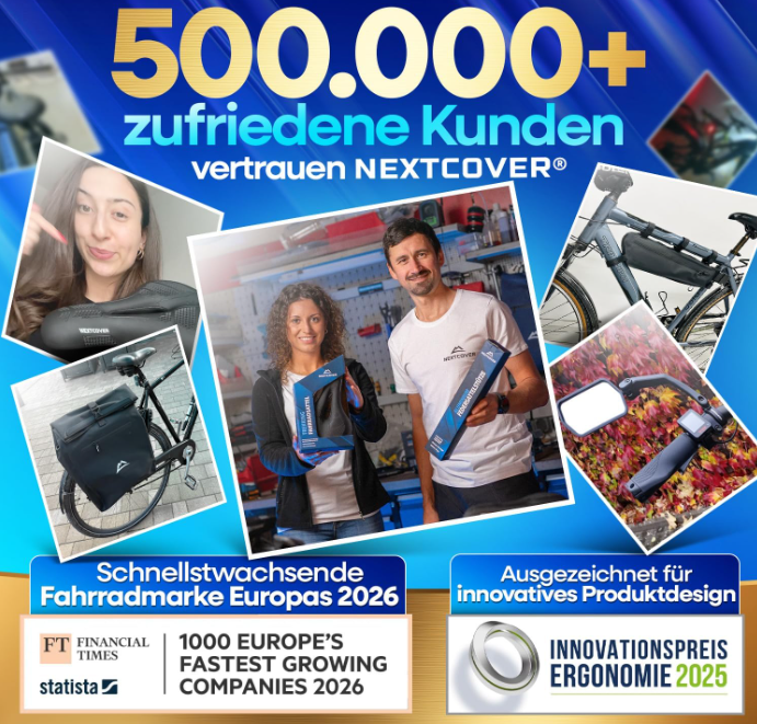 NextCover Fahrradsattel – Schwarz – 26 x 18 x 10 cm – Memory-Schaum, ergonomisch