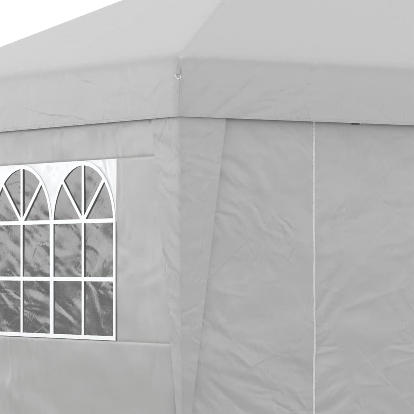 Outsunny Gartenpavillon, Pop-up, faltbar, Pavillon, Partyzelt, 3 x 3 m, UV-Schutz 30+, mit Fenstern, Seitenwänden, Transporttasche, Sandsäcken, grau
