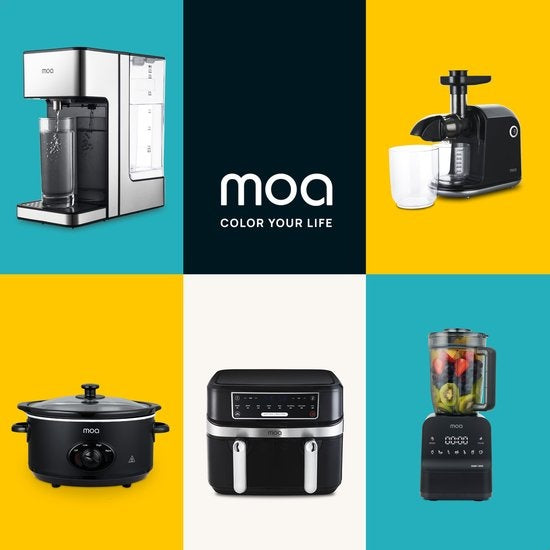 MOA Slowcooker - 3,5 Liter - Keramik-Innenbehälter - Schwarz - SC35B