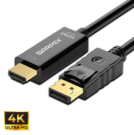 Garpex DisplayPort auf HDMI Kabel - 4K 60Hz Ultra HD - 1,8 Meter