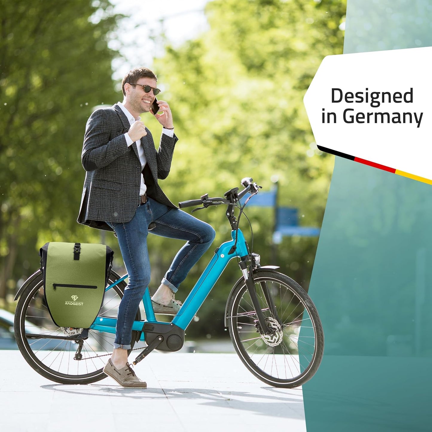 RADGEIST Fahrradtasche für Fahrradträger - Fahrradtasche für Fahrradträger - Fahrradtasche wasserdicht & Umhängetasche - Fahrradtasche mit Reflektoren