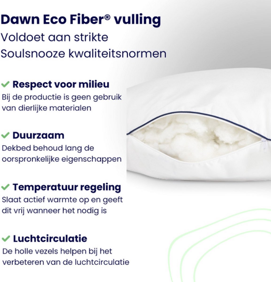 Soulsnooze Luxus-Kissen - 2er-Set - 40x80 cm - Medium - Verstellbar & Anti-Allergie