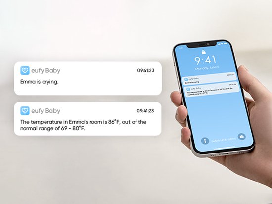 eufy Baby S340 - Smart Sock Baby Monitor - 2,4 GHz Wi-Fi - Überwachung von Schlafverhalten, Nickerchen, Herzfrequenz und Blutsauerstoffgehalt - Für Kinder von 0 bis 18 Monaten.