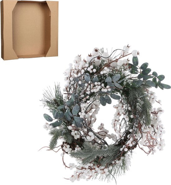 House of Seasons Hardy Weihnachtskranz – Ø 40 cm – Grün