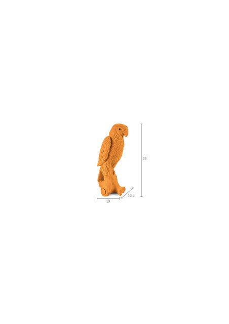 Bold Monkey Papagei Lampe - LED - Samt & PVC - 17 x 19 x 33cm - Schwarz