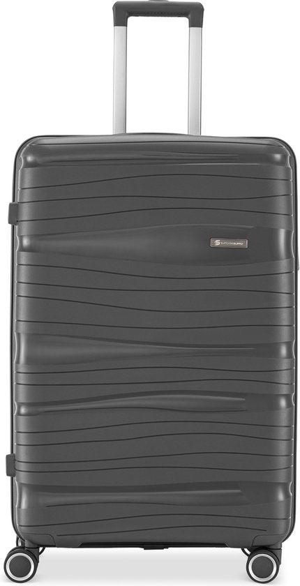 SC Travelin' Charm - 28-inch Large Travel Suitcase - Zahlenschloss - 70x45x30 cm - 60L - Leicht, wasserdicht & langlebig - Anthrazit