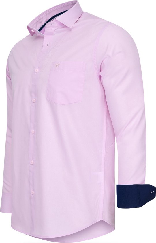 Cappuccino Italia - Herren Stretch Hemd Milano - Rosa - Größe XXL