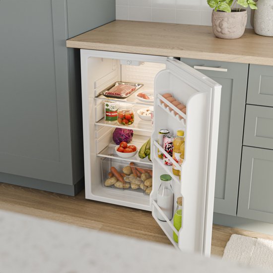 KitchenBrothers Kühlschrank - 92L - Tischmodell - Eisfach - Frigo - Freistehend - Weiß