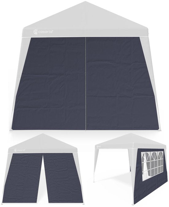 Casaria Seitenwand Pavillon 2er Set - 3x3m Partyzelt Seitenwand - Anthrazit
