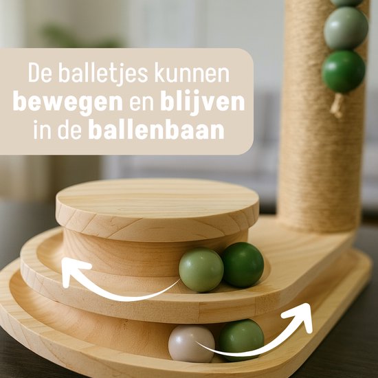 Von Cee Cee Kratzbaum - Kratzbaum für Katzen - Katzenkratzbaum - Katzenspielzeug aus Holz - Ideal für mehrere Katzen - 38x24.5x47.5cm - Noa