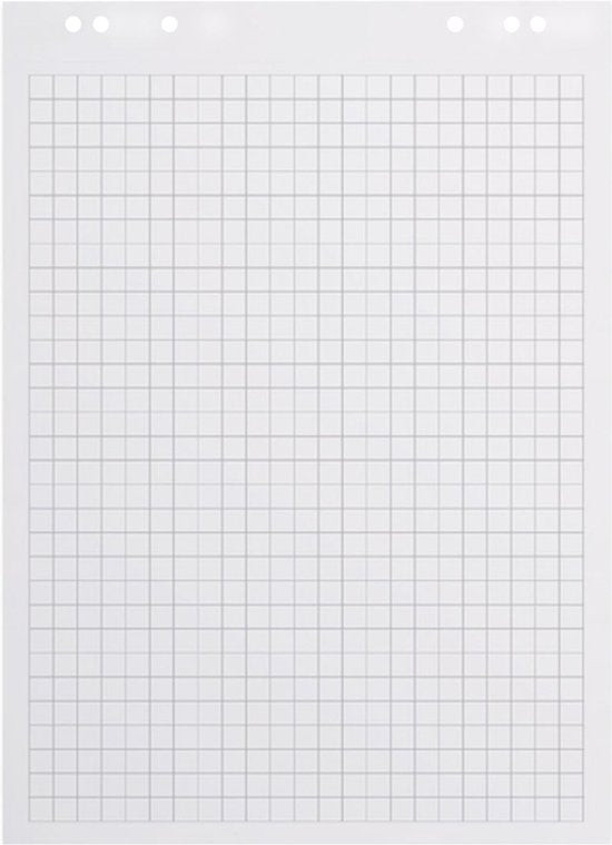 BRASQ Flipchartpapier - 65x98cm - Blanko/Rau - 80g - Flipchartblätter - 50 Blatt - Blanko Blätter