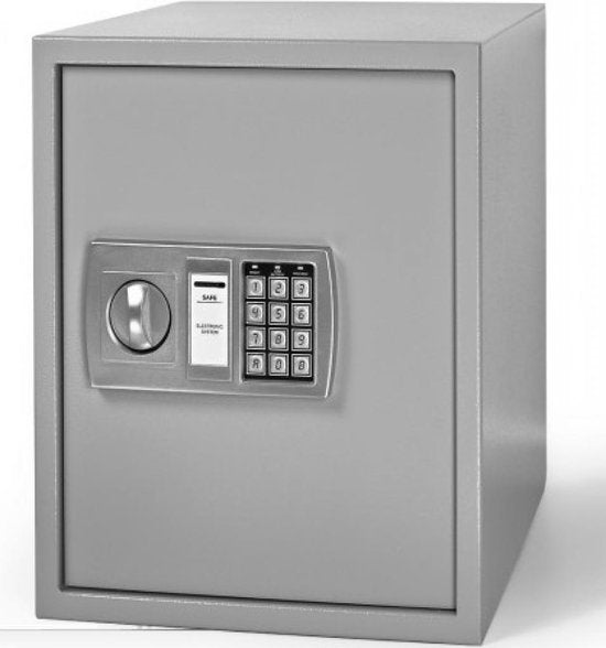 Deuba Safe - Elektronischer Doppelfüller Led 35x40x40cm 56l - Silber