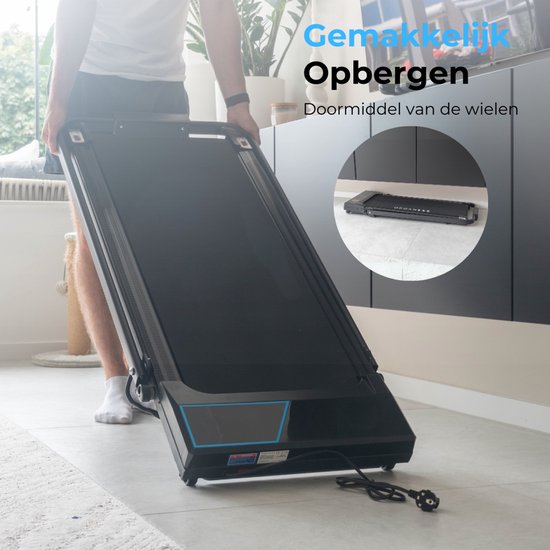 Laufband 1-12km/h - Walking Pad - Laufband zusammenklappbar - Walking-Laufband - Mit Tablet-Halter, Fernbedienung und App