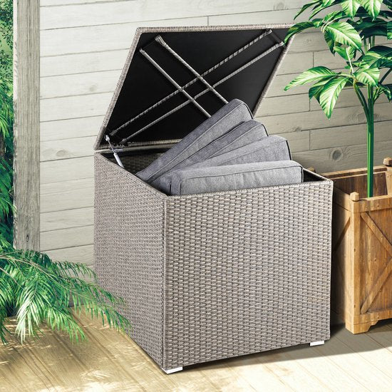 Casa Kissenbox - Gartenbox - Kissenaufbewahrungsbox - Creme - 75x75x70cm