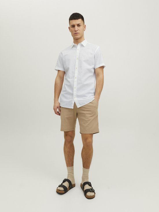 Jack & Jones - Herrenhemden Sommer Kurzarm - Weiß - Größe XXL