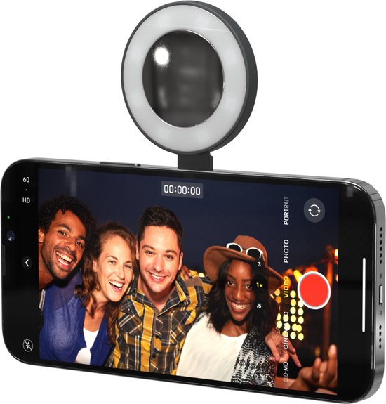 Shiftcam SnapLight Smartphone Ringlicht – 4 Helligkeitsstufen – Wiederaufladbar – MagSafe kompatibel - Rosa